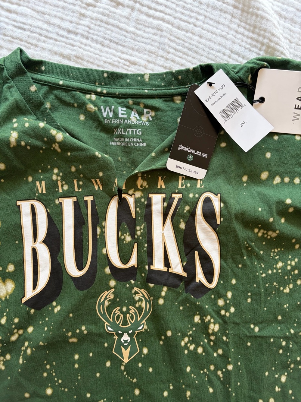 Green Milwaukee Bucks Crop Top
